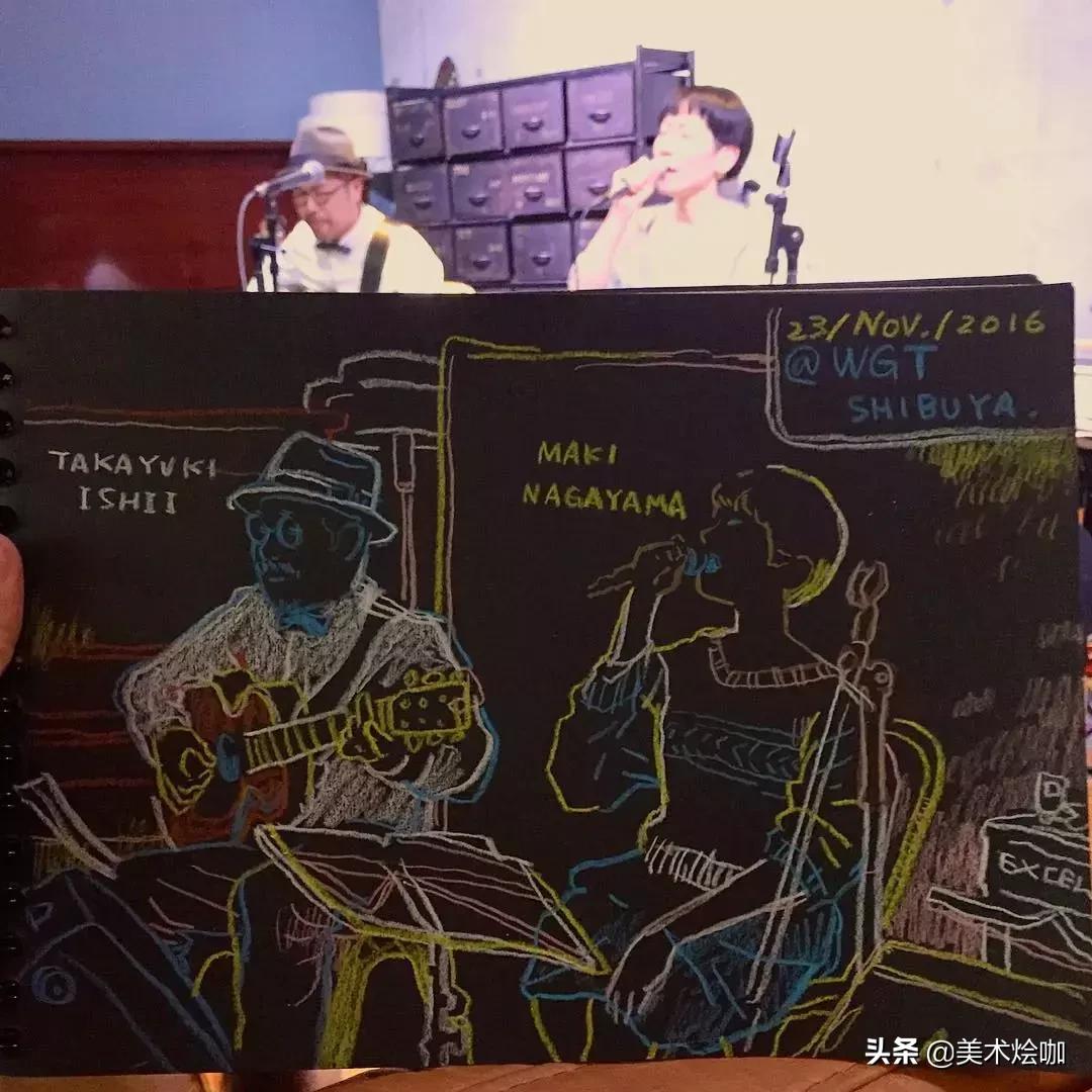 速写简单手绘稿,别人的速写本