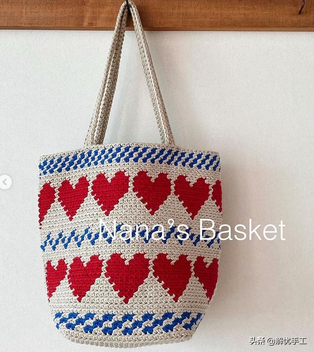 简单漂亮的小包包钩针教程,韩国钩针钩桌布花样教程