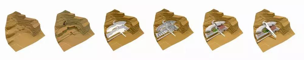 日本幼儿园户外设计效果图,斜坡幼儿园设计