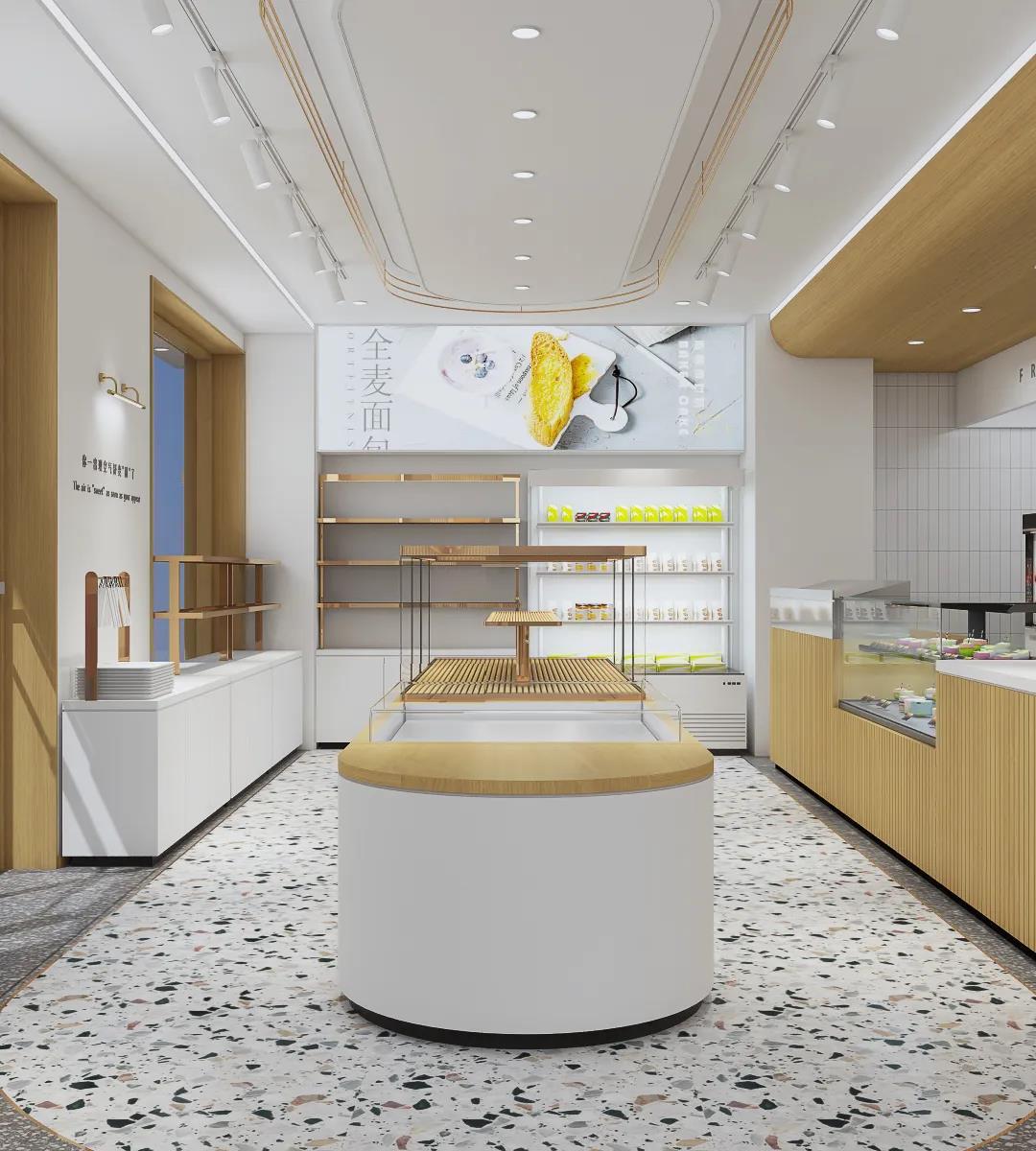 蛋糕店简装修风格图片,新中式蛋糕店极简风格