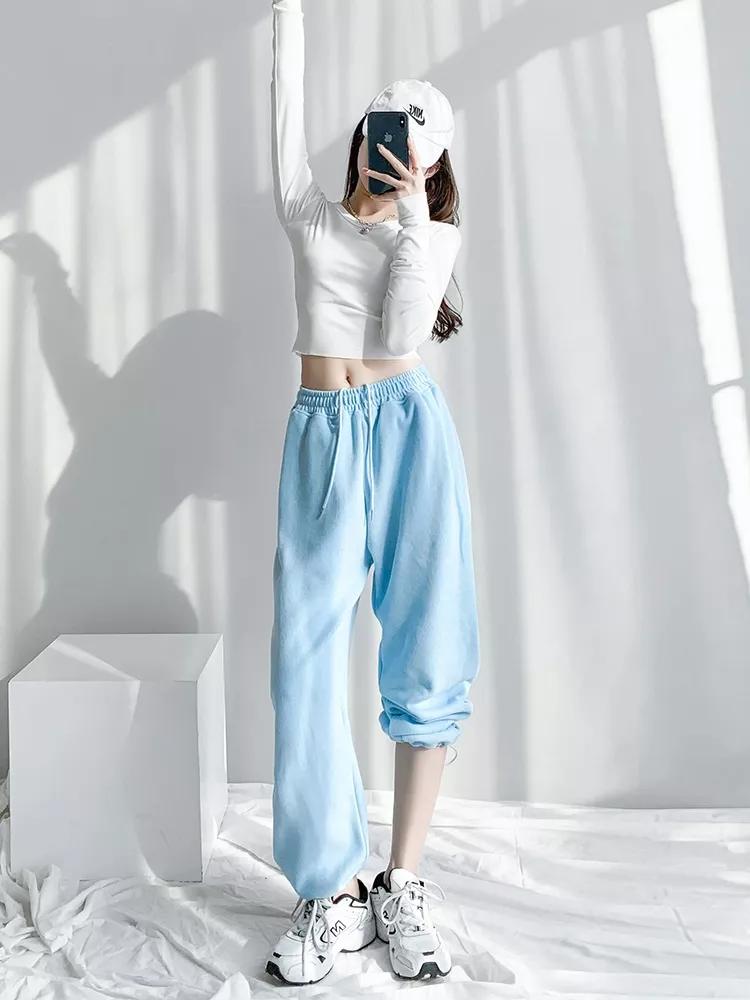 女宽松束脚裤裁剪方法,扎脚女士休闲运动裤的裁剪方法