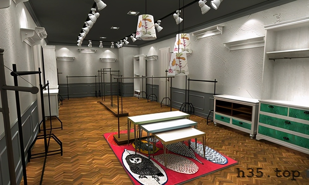 最新童装店双门头装修效果图,童装店怎么装修才有顾客