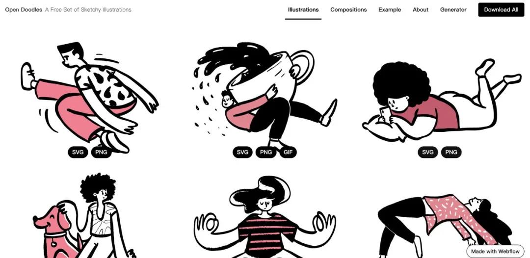 免费商用插画网站,插画素材网站免费