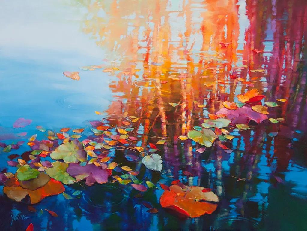 莫奈的睡莲紫色,莫奈睡莲和梵高睡莲