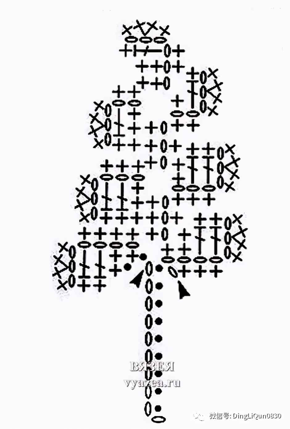 树叶钩针编织大全图解,树枝树叶的编织图解