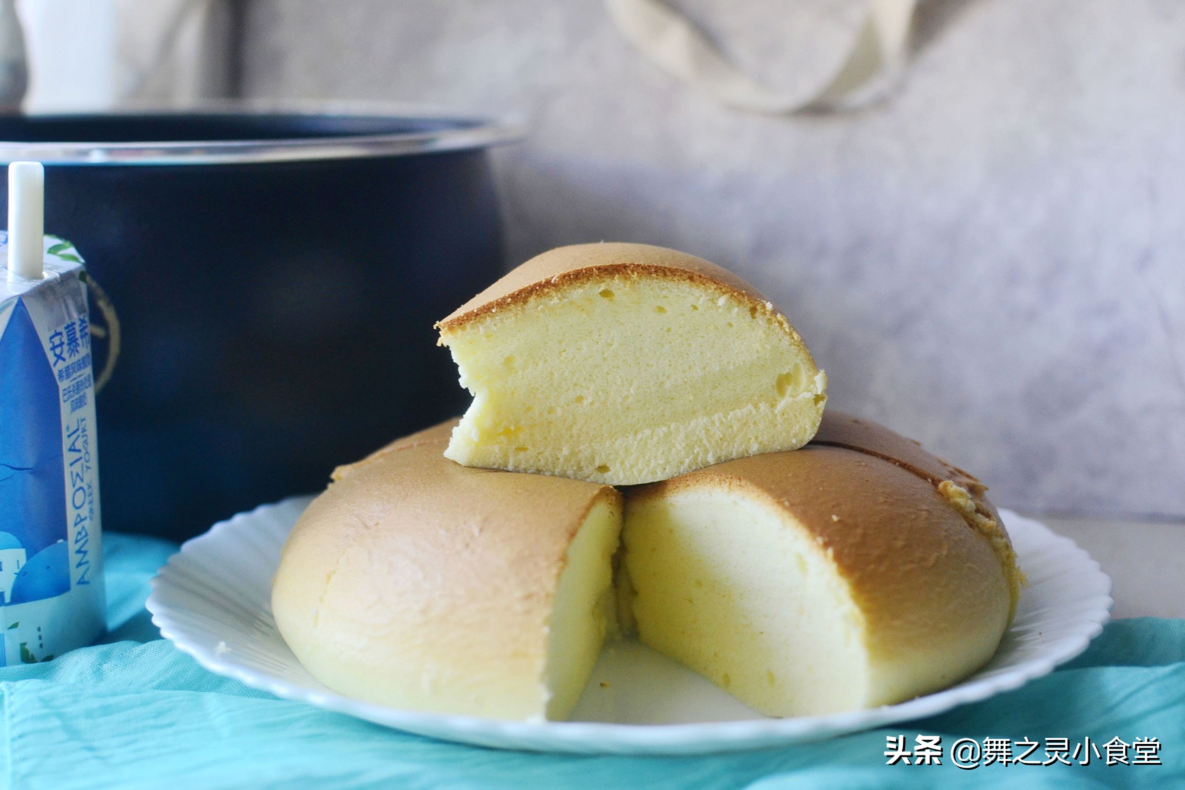 用旺仔牛奶和鸡蛋做蛋糕不用烤箱,8寸蛋糕鸡蛋不用分离烤箱做法