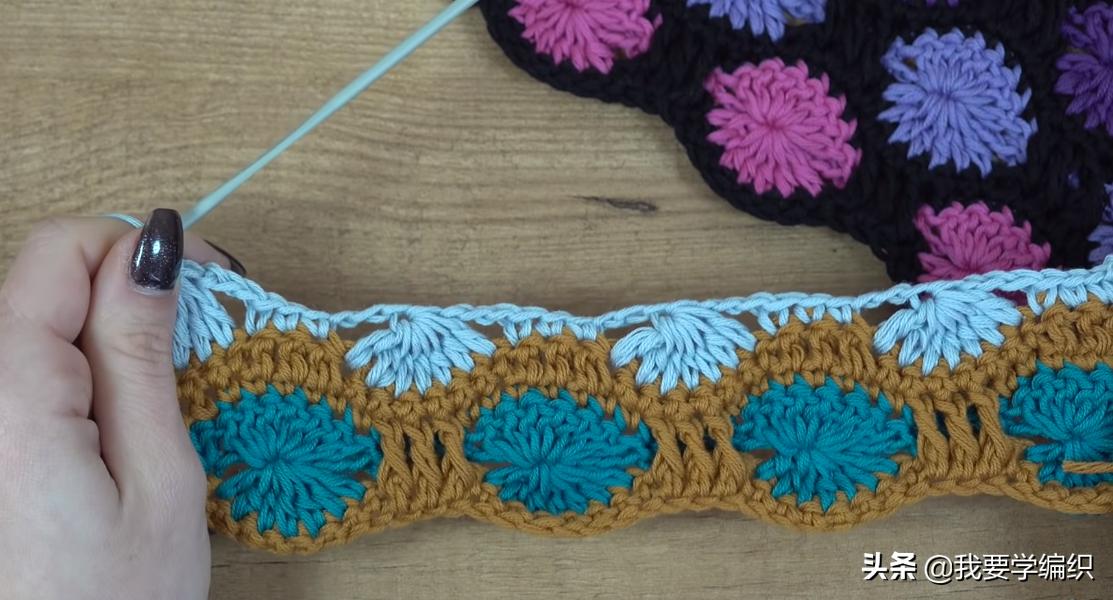 高雅钩针花朵100款图解,漂亮的钩针配色花样太美建议珍藏