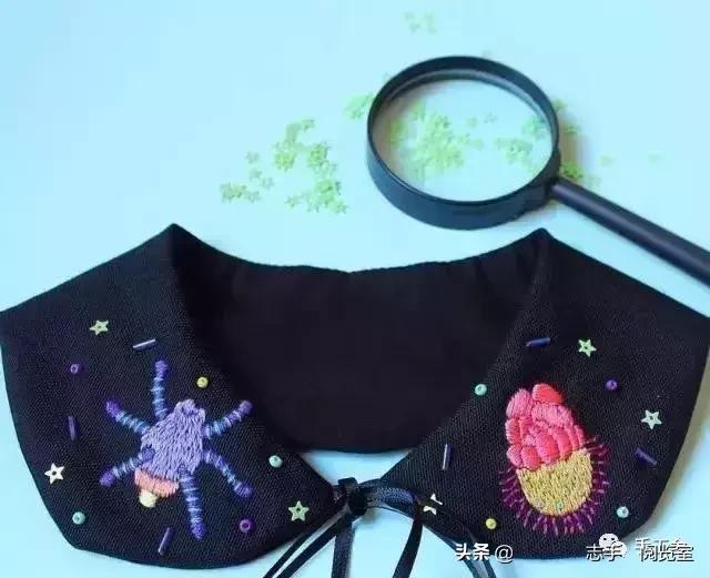 领口刺绣小花朵,刺绣花朵500种图片大全