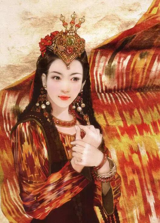 五十六个民族五十六枝花画,五十六个民族人物画高难度