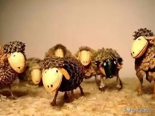 松塔创意手工实用又好看,松塔创意手工动物