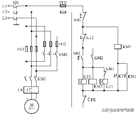 电动机综合保护器电路图及接线图,两台电动机顺序启动逆序停止电路图