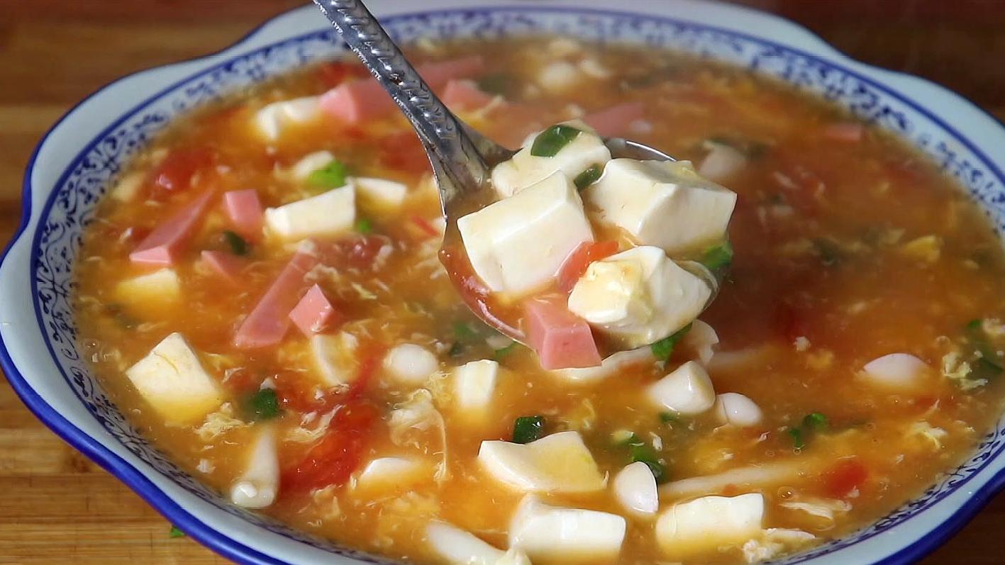 西红柿菌菇汤做法,给孩子做的早餐番茄菌菇汤