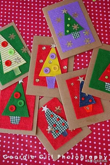 最简单的圣诞贺卡手工制作,手工作品太美了