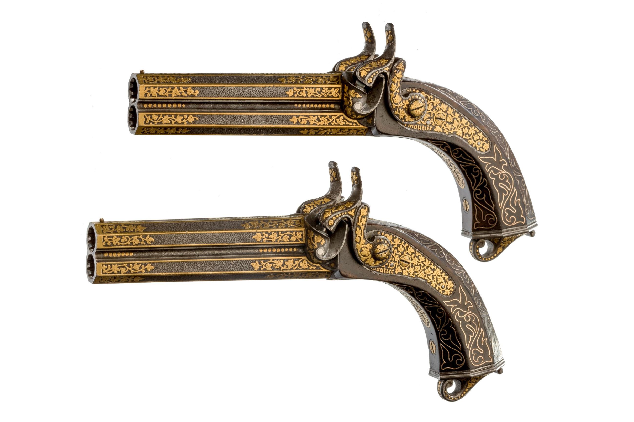 胡椒瓶双管手枪,胡椒盒转轮手枪