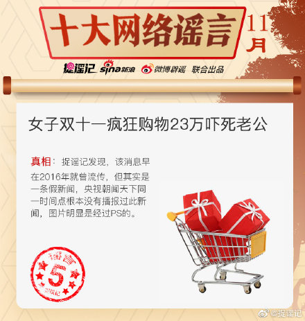 10月份的10大谣言,11月流言榜