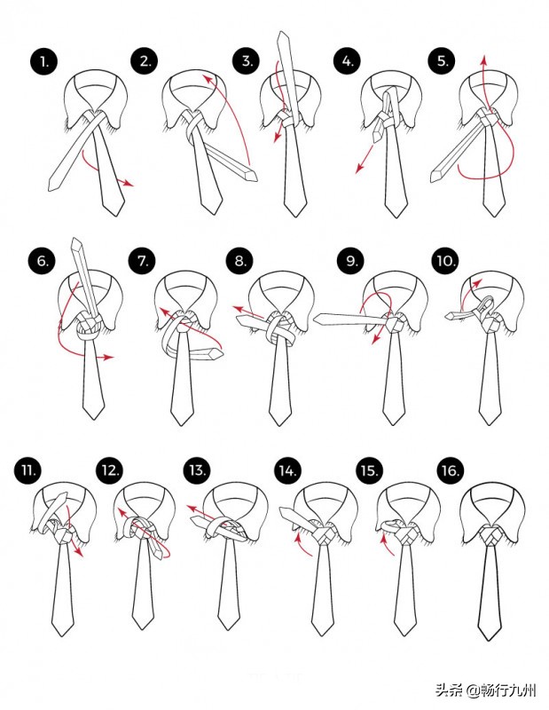 绅士领带打法,领带的十种新打法教程