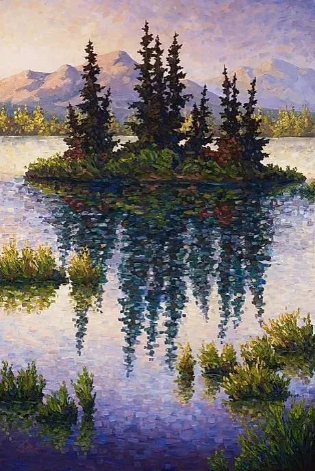 唯美壮丽的印象派风景油画,意境优美的古典风景油画欣赏