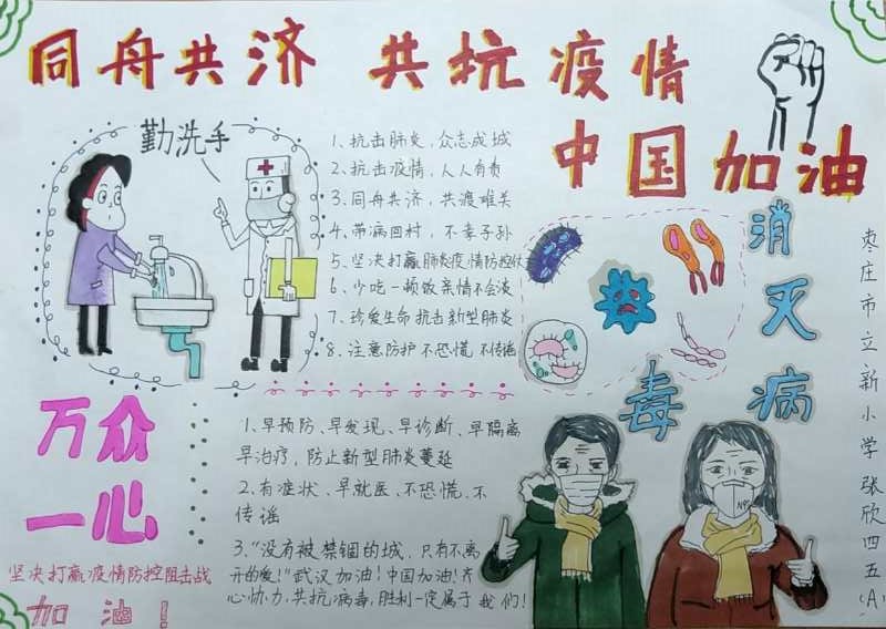 抗击疫情手抄报怎么画简单又漂亮,2022抗击疫情的手抄报简单又好看