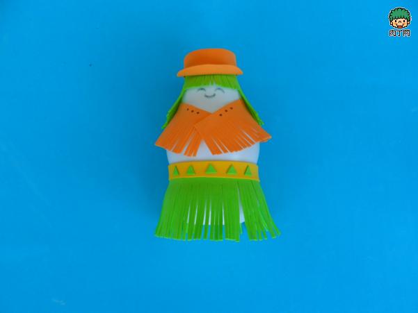 幼儿园元旦手工制作酸奶瓶,玻璃酸奶瓶子创意手工制作