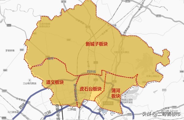 沈北新市府板块,沈北新区板块地图