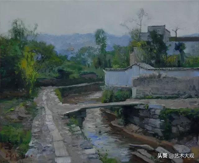 广州美院油画风景写生作品欣赏,播放中国美院风景油画写生视频