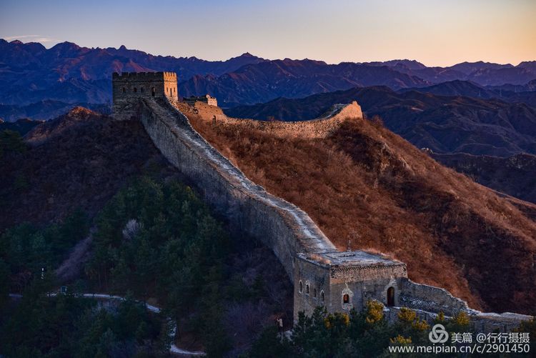 金山岭长城白雪皑皑美景如画,金山岭长城游览