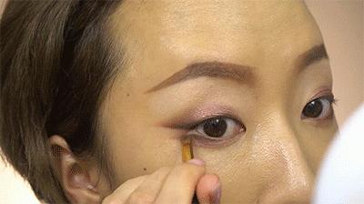 单眼皮肿眼泡眼尾上翘眼妆画法,单眼皮眼妆的画法初学者视频