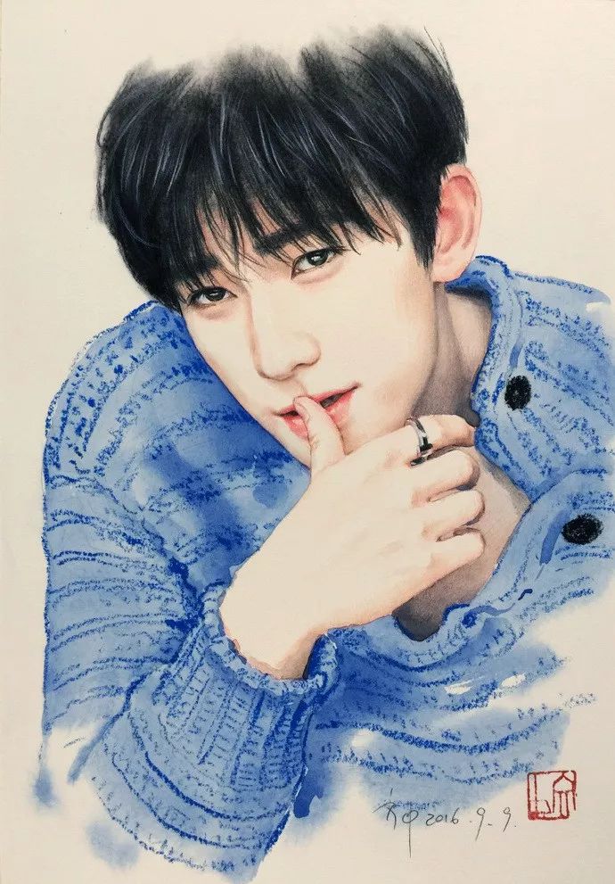 比起打印画,美院毕业的他,笔下这种彩铅水彩画才好看哭了~