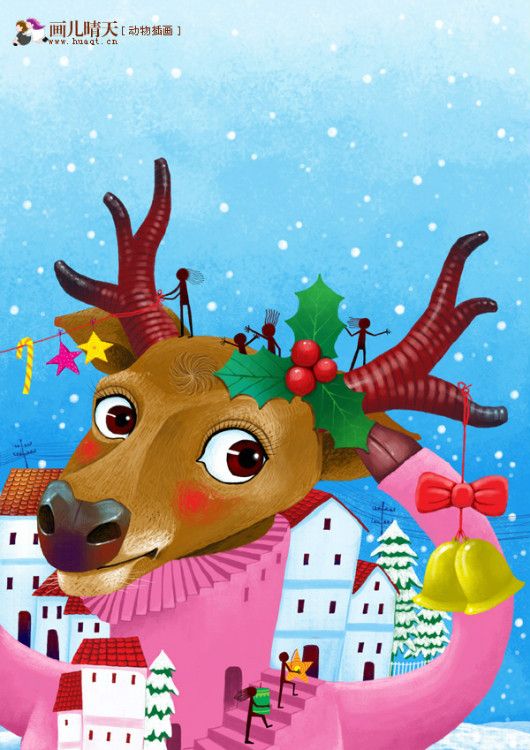 唯美插画壁纸动物,简单又漂亮的动物插画