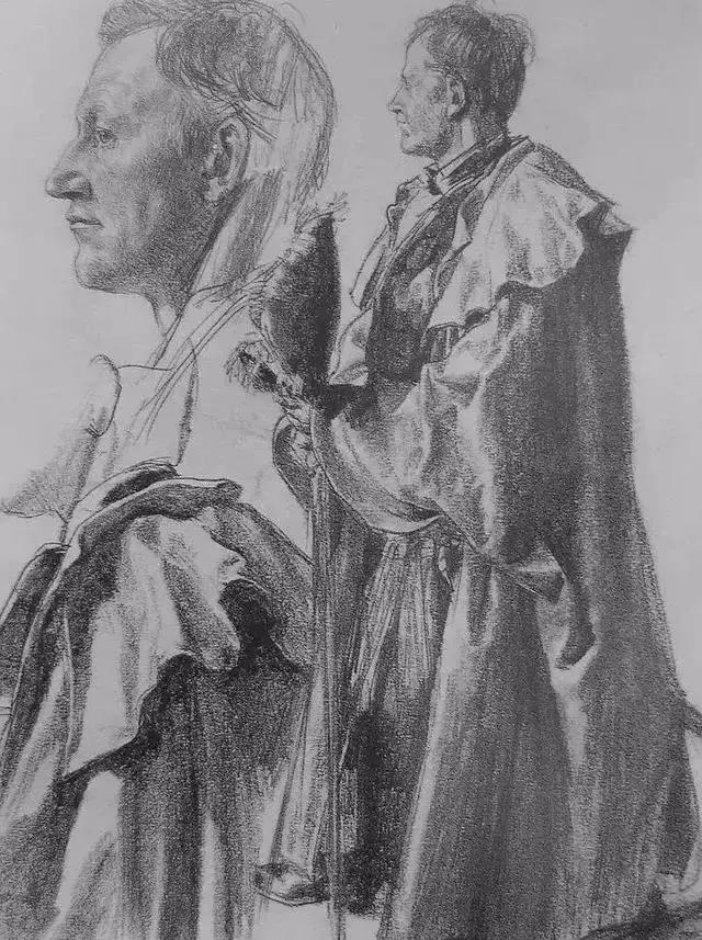 阿道夫门采尔速写作品,门采尔高清速写作品图片