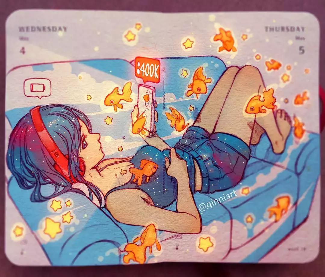 一个经历三次心脏手术，却依旧坚强，用水彩把伤痛化作星辰的女孩