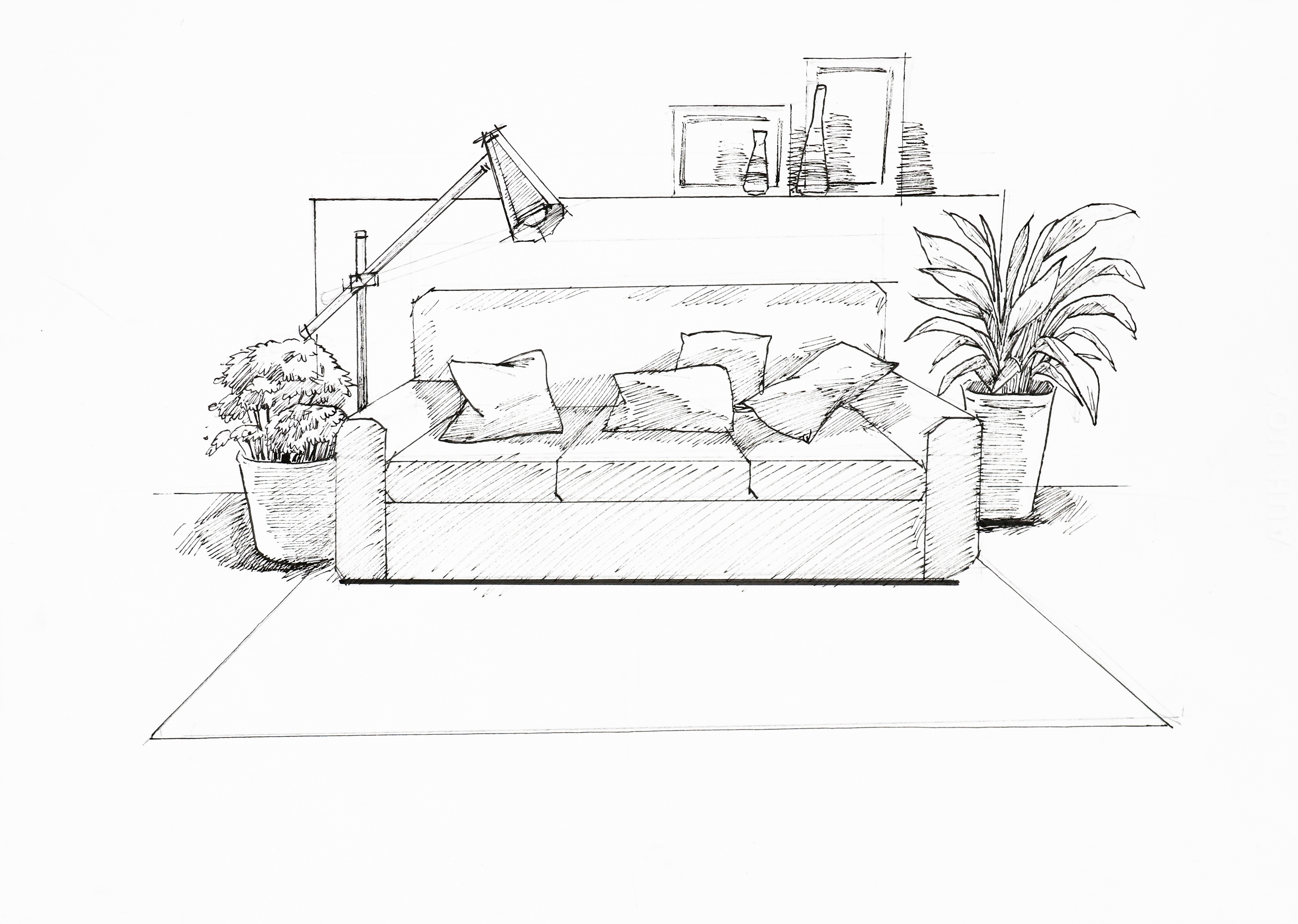 家具马克笔效果图,马克笔怎么上家具颜色搭配