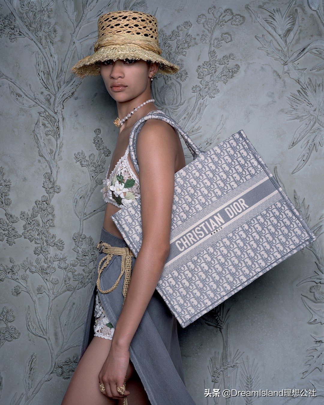 dior新款刺绣帆布托特包,刺绣马鞍包dior2019