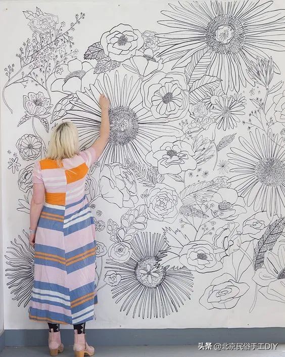 好看好画的墙绘,适合自己动手画墙绘的图片