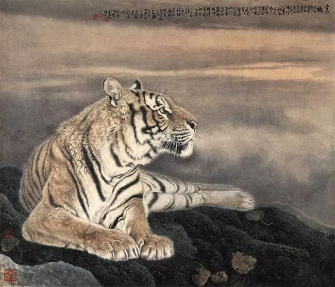 他笔下的虎充满了人的柔情与善意