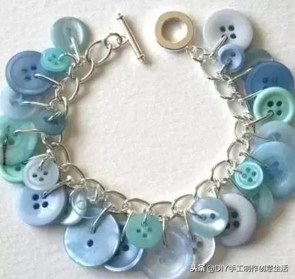 纽扣旧物改造篮子,旧物改造牛仔布做钥匙扣