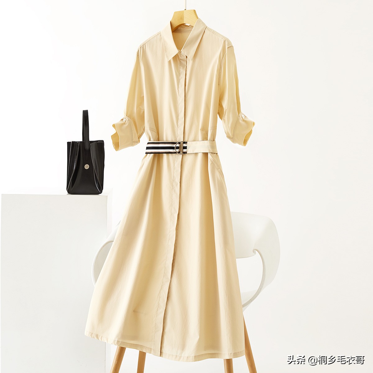 工装连衣裙显瘦遮肚子微胖夏季,工装风裙子连衣裙酷酷