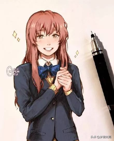 铅笔画素描动漫,铅笔画的动漫素描少女