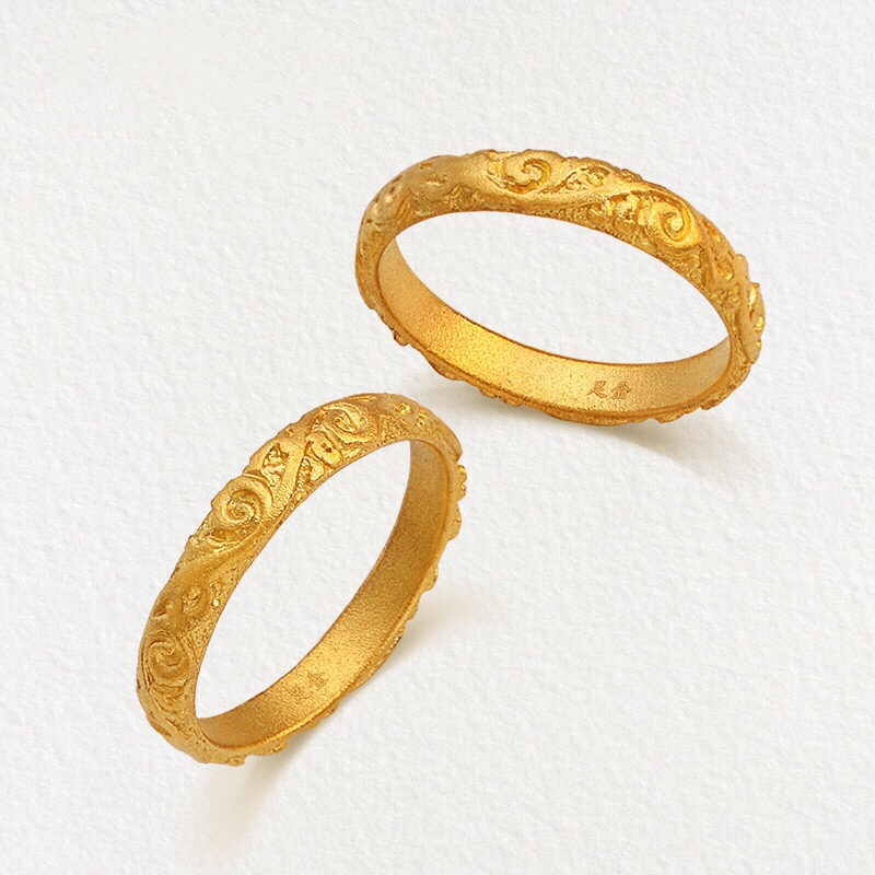 999足银手工花丝平安扣男女可戴,古法花丝编织黄金平安扣吊坠