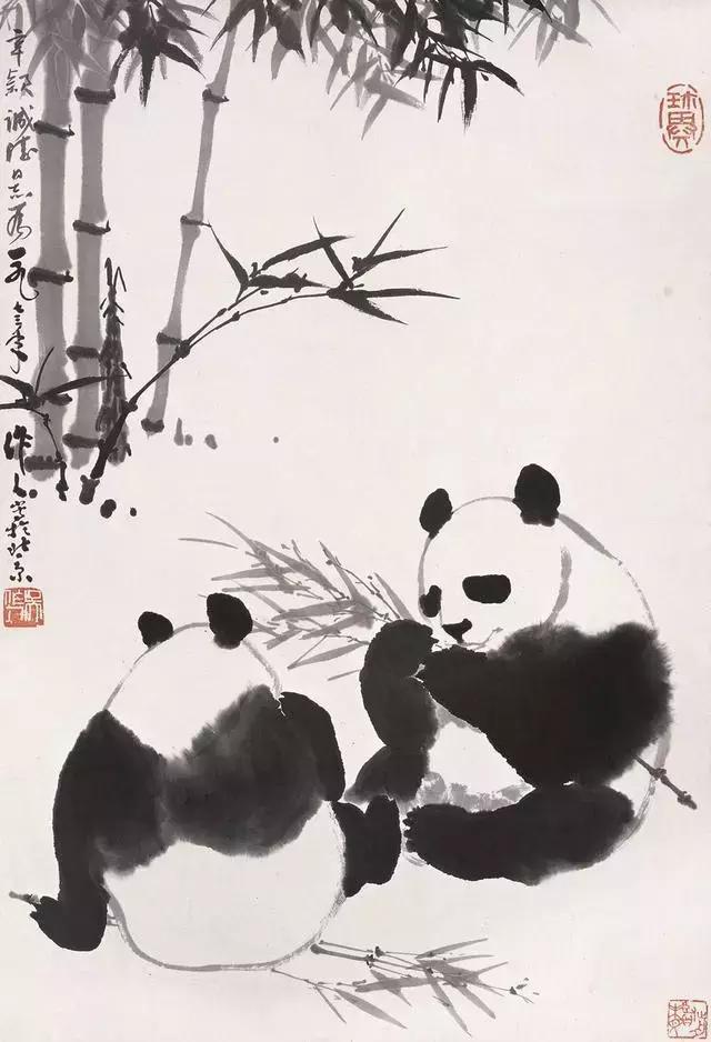 中国的国宝熊猫谁最可爱,国宝级写意熊猫