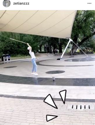 章泽天凭借健美操进清华视频,章泽天玩陀螺