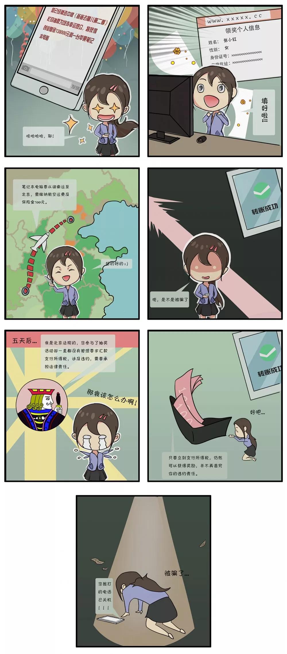 电信反诈漫画图片大全,反电诈法漫画