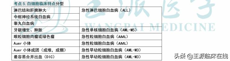 白血病的知识点总结框架,白血病分型及白细胞数