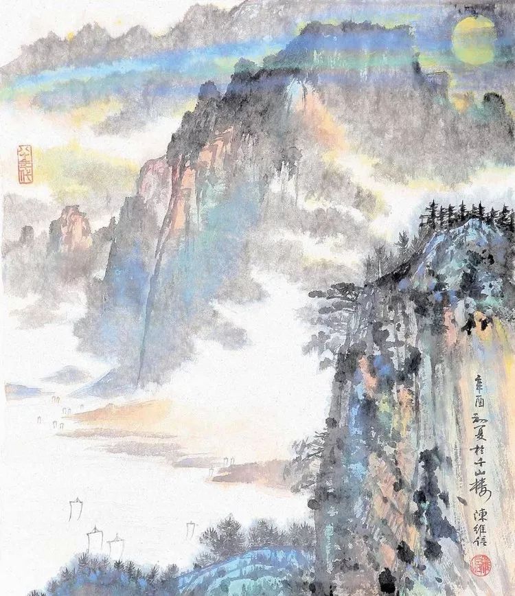 陈继儒山水画作品欣赏,陈良宗山水画作品欣赏