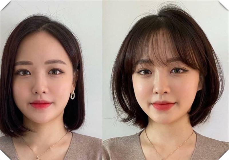 适合尖下巴的发型图片欣赏,下巴短适合什么样的发型图片欣赏