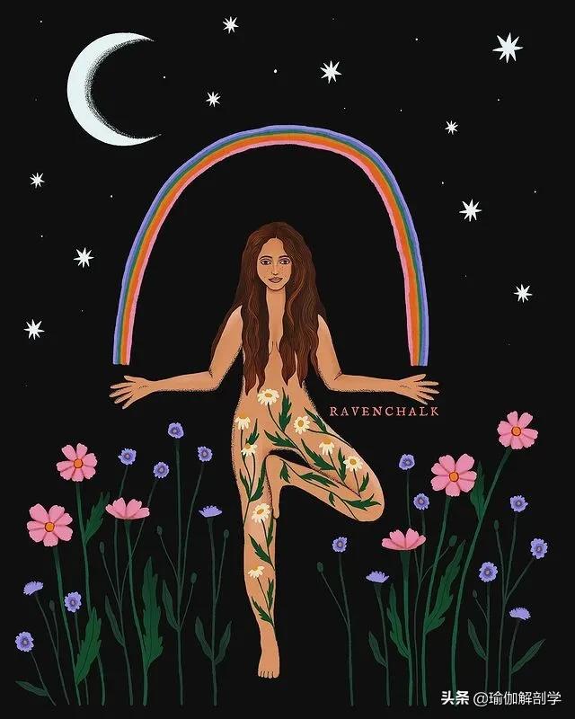 ins瑜伽漫画图片,瑜伽小人唯美漫画