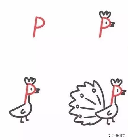 简笔画用字母m画一辆自行车,创意字母简笔画启蒙