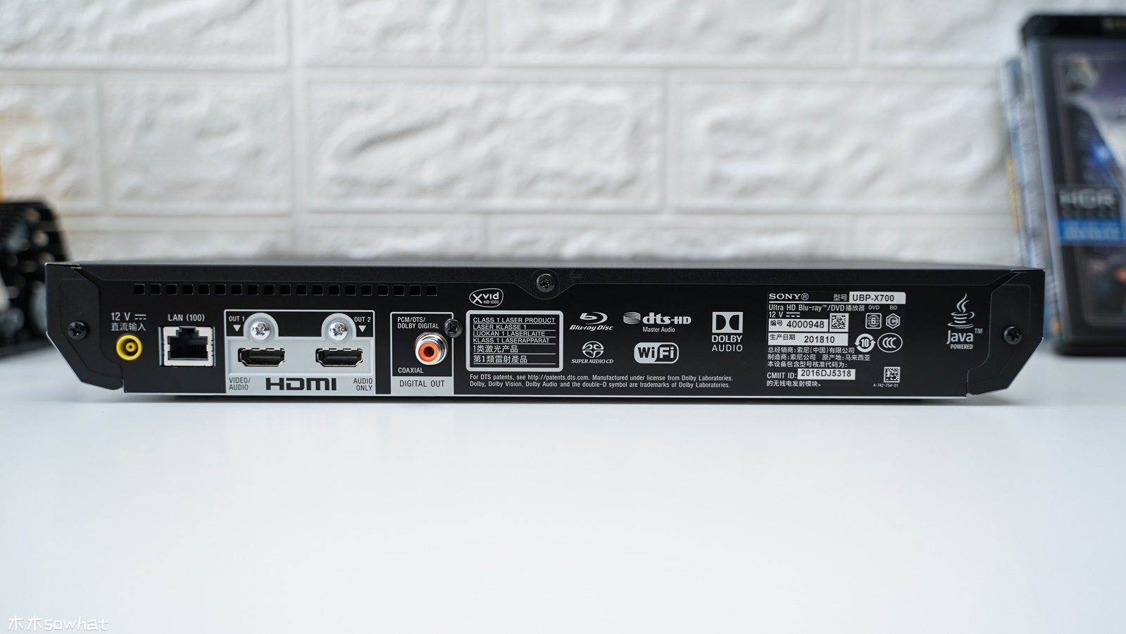 索尼ubp-x700蓝光机评测,索尼ubp-x700支持h.265视频解码