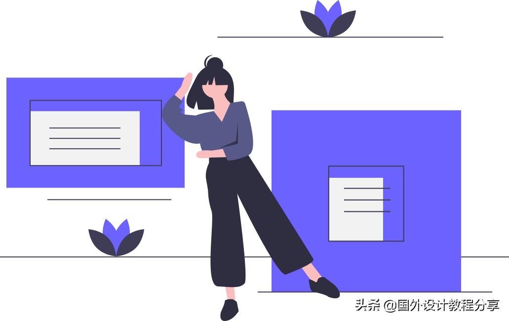 扁平矢量插画色彩教程,扁平矢量家具插画