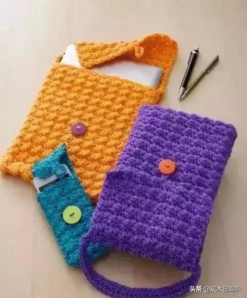 这些毛线针织零钱包，笔袋，手机袋，挎包美炸了